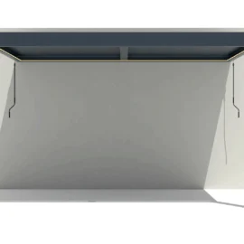 Pergola Bioclimatica X 2.0, cu Prindere pe Casa, 3x4m, LED Lumina Calda, Gri Antracit