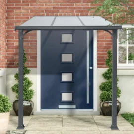 Copertina tip pergola pavilion din aluminiu STRONG, Dimensiune 1500 x 2190mm, Culoare policarbonat: Transparent