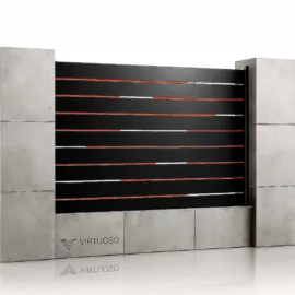 Gard metalic din aluminiu, model Ragnar 1500x2000mm 1800x2000mm 2500x1800mm 2500x1500mm