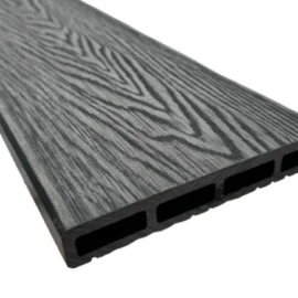 Placă de gard 3D, din compozit de lemn și plastic WPC, culoare gri inchis, 150 x 20 mm, lungime 2m sau 4 m