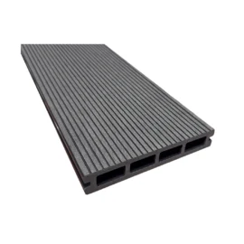 Placa deck terasa WPC 3D, tip pardoseala/dusumea WPC, 150x25 mm, gri antracit linii periat