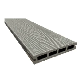 Placa deck terasa WPC 3D, tip pardoseala/dusumea WPC, 150x25 mm, gri deschs linii periat