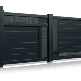 Poarta auto batanta aluminiu 3500x1800mm, model Samurai, gri antracit