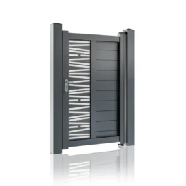 Poarta pietonala metalica din aluminiu 1000x1800mm, gri antracit, model Poseidon
