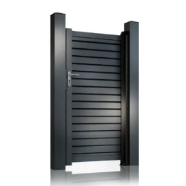 Poarta pietonala metalica din aluminiu 1000x1800mm, prefabricata, gri antracit, model Jaluzea Deluxe