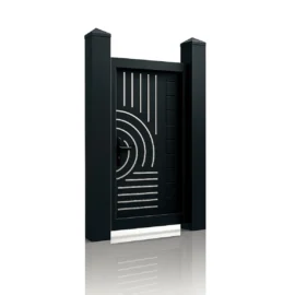 Poarta pietonala metalica din aluminiu 900x1800mm, gri antracit, model Sahara