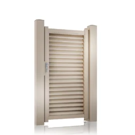 Poarta pietonala metalica din aluminiu 900x1800mm, prefabricata, Ivoire, model Jaluzea Suprem