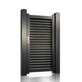 Poarta pietonala metalica din aluminiu 900x1800mm, prefabricata, gri antracit, model Jaluzea Suprem