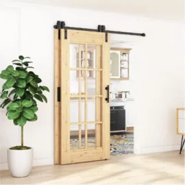 Set de feronerie pentru doua usi tip hambar, lungime usa 2 metri