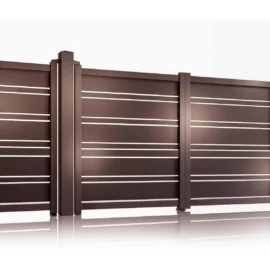 Set porti metalice din aluminiu, prefabricate, maro, model Poseidon
